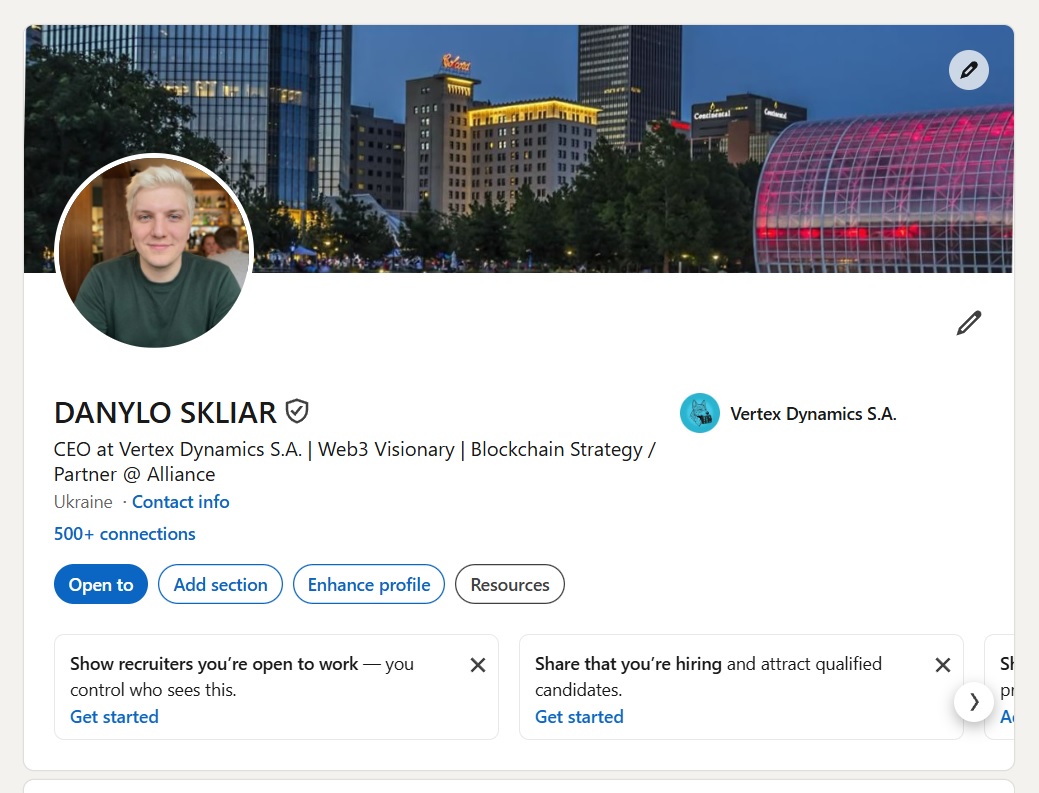 Managed LinkedIn account — CEO · Web3 · Ukraine